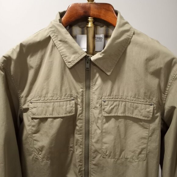 SELECTED /HOMME OLIVE GREEN OUTERWEAR MENS JACKET SIZE XL - Picture 8 of 9